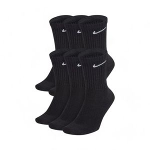 Pack 6 Calcetines Nike Everyday Cushioned 3/4 Negro