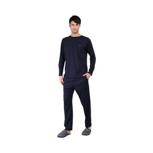 Pijama Largo Hombre Arrow Cuello Redondo Azul
