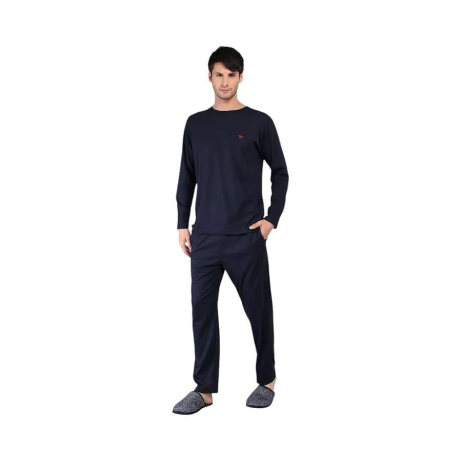 Pijama Largo Hombre Arrow Cuello Redondo Azul