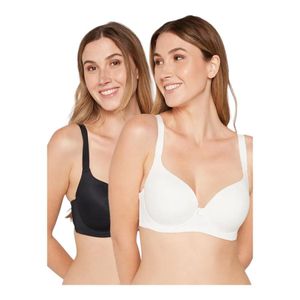 Pack 2 Sostenes Mujer Intime Copa D Microfibra Multicolor