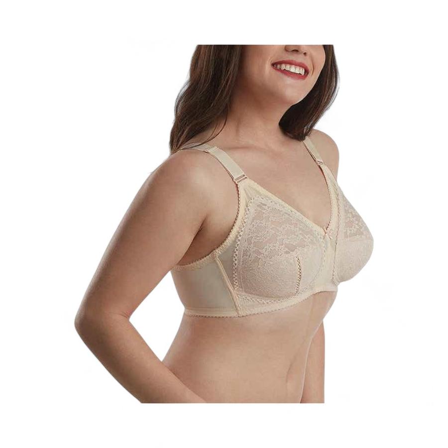 Sostén Mujer Flores 2255 Encaje Laminado Copa B Beige