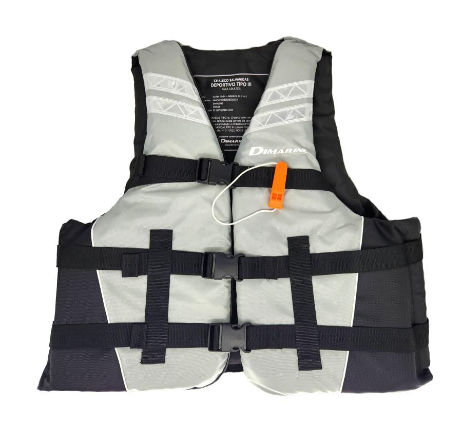 Chaleco Salvavidas Deportivo Tipo III Dimarine Gris