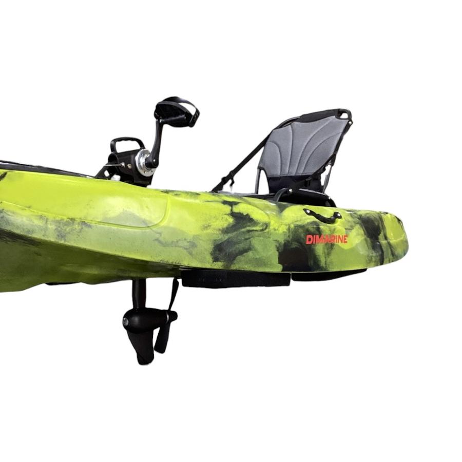Kayak Single a Pedal Negro-Verde Olivo - Dimarsa.cl