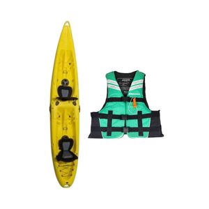 Kayak Doble Lago Amarillo + Chaleco Salvavidas Esmeralda
