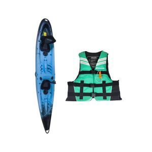 Kayak Doble Lago Edge Celeste + Chaleco Salvavidas Esmeralda
