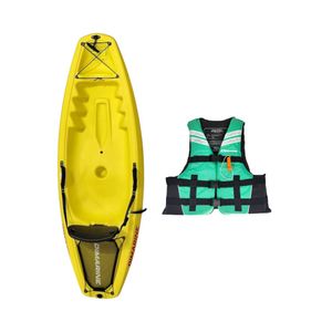 Kayak Single Cabrera Kids + Chaleco Salvavidas Esmeralda