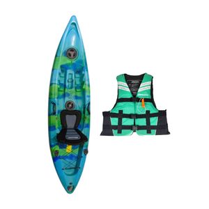 Kayak Single Travel Esmeralda + Chaleco Salvavidas Esmeralda