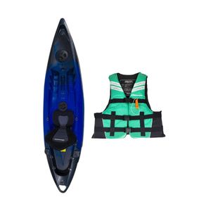 Kayak Single Travel Edge Azul + Chaleco Salvavidas