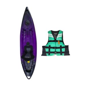 Kayak Single Travel Edge Morado + Chaleco Salvavidas