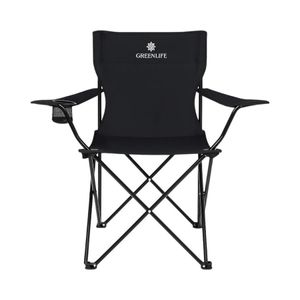 Silla Plegable Greenlife Con Portavasos Negra