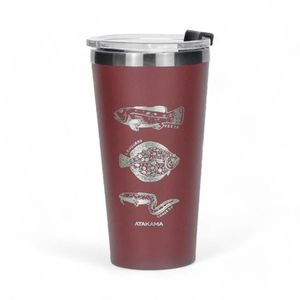 Vaso Térmico Atakama Peces 480 Ml Burdeo