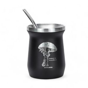 Matero Térmico Atakama Amanita Muscaria 235 Ml Negro