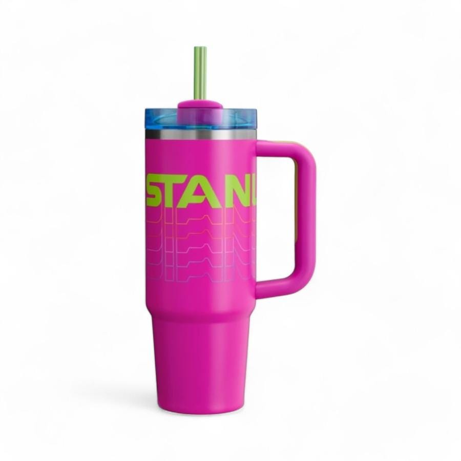 Termo Stanley Quencher 800 Ml Acero Inoxidable Rosado/Verde
