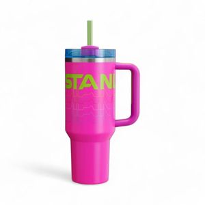 Termo Stanley H2.0 Flowstate Tumblr 1.18 Litros Rosado/Verde