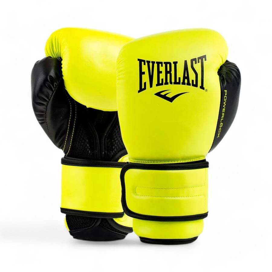 Guantes Boxeo Everlast Powerlock2 Training 12 Onzas Amarillo