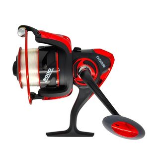 Carrete de Pesca 4 Rodamientos Greenlife Negro y Rojo