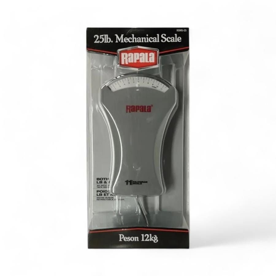 Pesa Pesca Mecánica Rapala 12 Kg Gris Claro