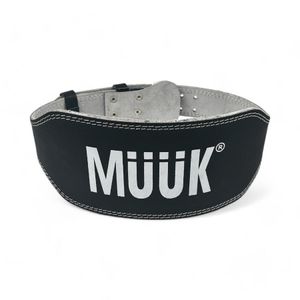 Cinturón De Pesas Unisex Muuk Cuero Negro