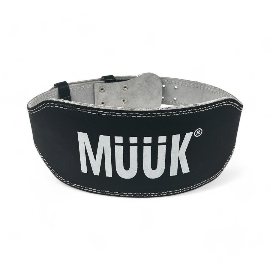 Cinturón De Pesas Unisex Muuk Cuero Negro