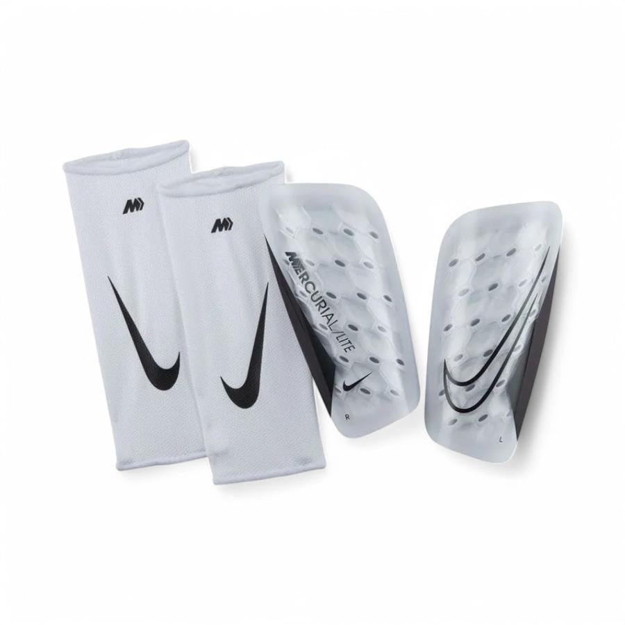 Canilleras Fútbol Adultos Nike Mercurial Lite Blanco