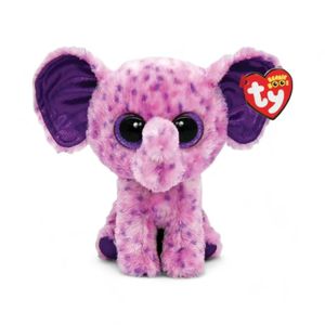Peluche TY Beanie Boos Regular Eva Elefante Púrpura