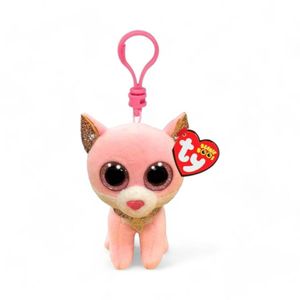 Peluche Llavero TY Beanie Boos Fiona Gato Rosado