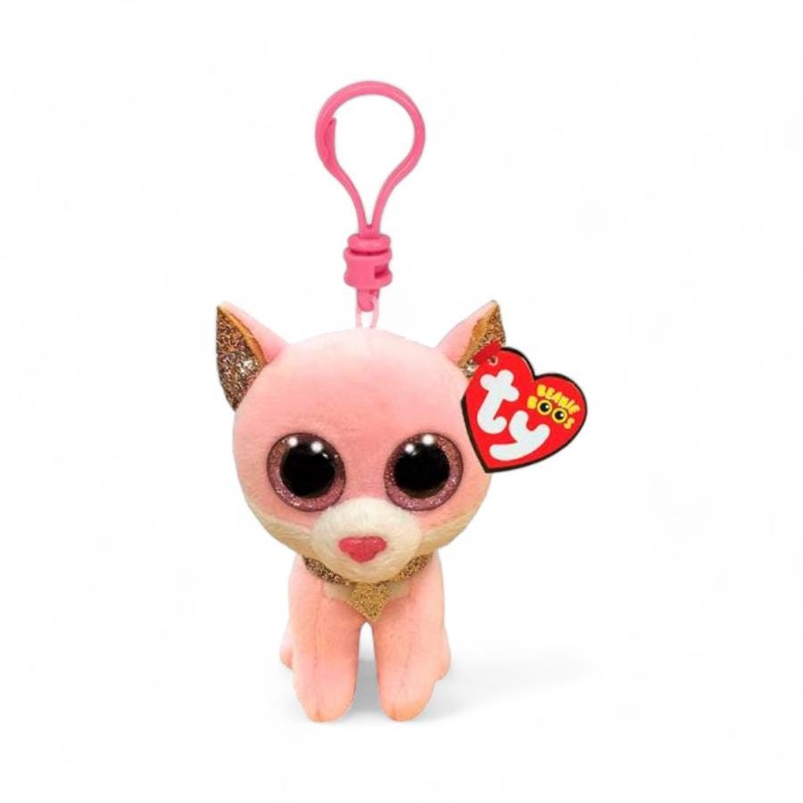 Peluche Llavero TY Beanie Boos Fiona Gato Rosado