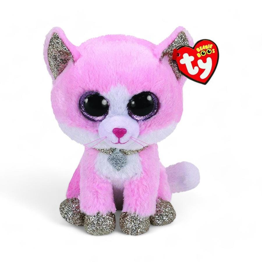 Peluche TY Beanie Boos Fiona Gato Mediano Rosado