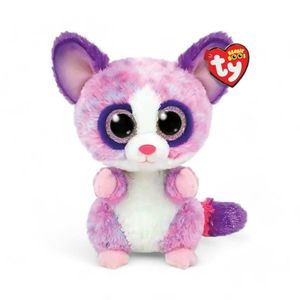Peluche TY Beanie Boos Becca Lémur Mediano Rosado