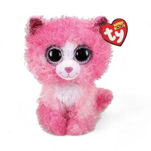 Peluche TY Beanie Boos Reagan Gato Mediano Rosado