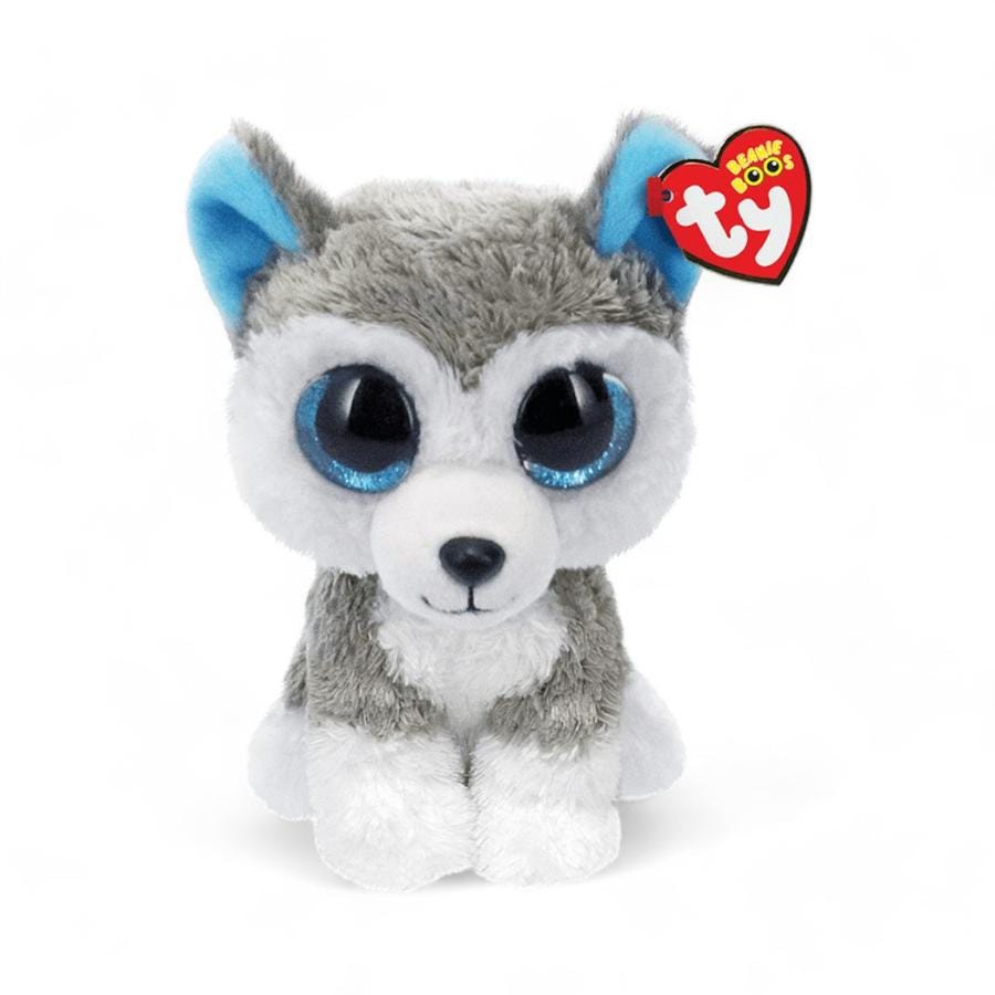 Peluche TY Beanie Boos Slush Perro Mediano Gris