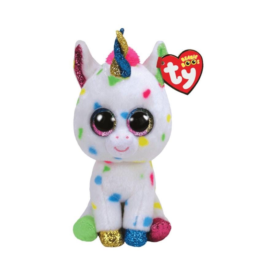Peluche TY Beanie Boos Harmonie Unicornio Regular Blanco