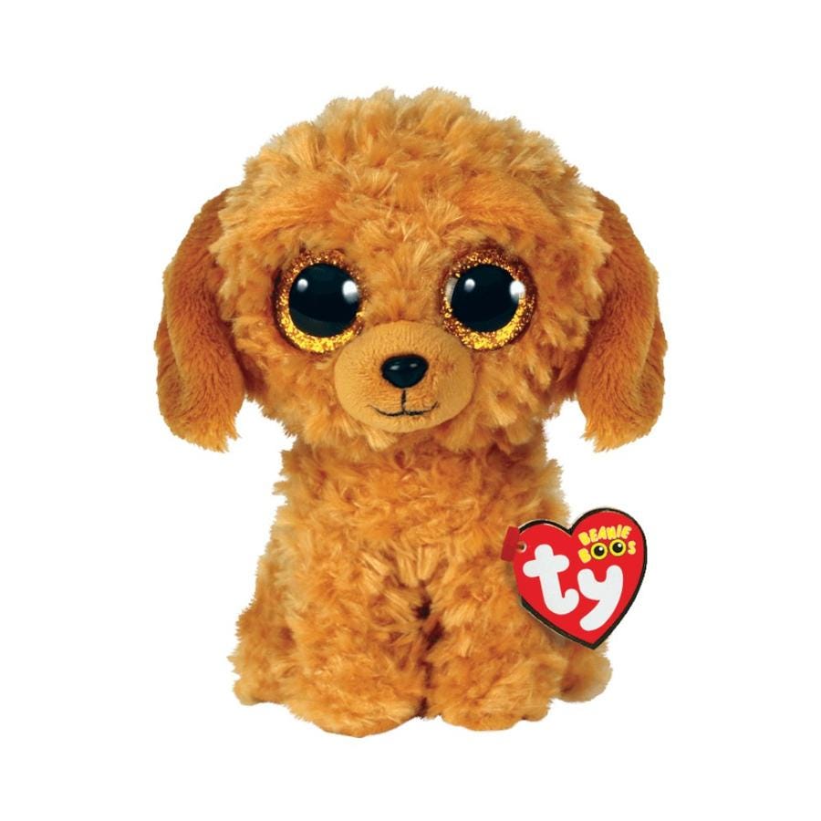 Peluche TY Beanie Boos Noodles Golden Doodle 15 Cm Café