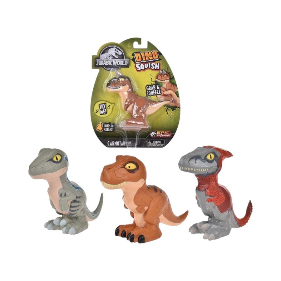 Juguete Squish de 13 cm Jurassic World Dinosaurio Multicolor
