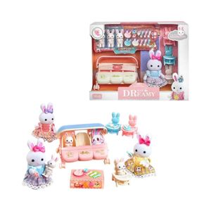 Set Familia Conejitos con Accesorios Mini Muñecas