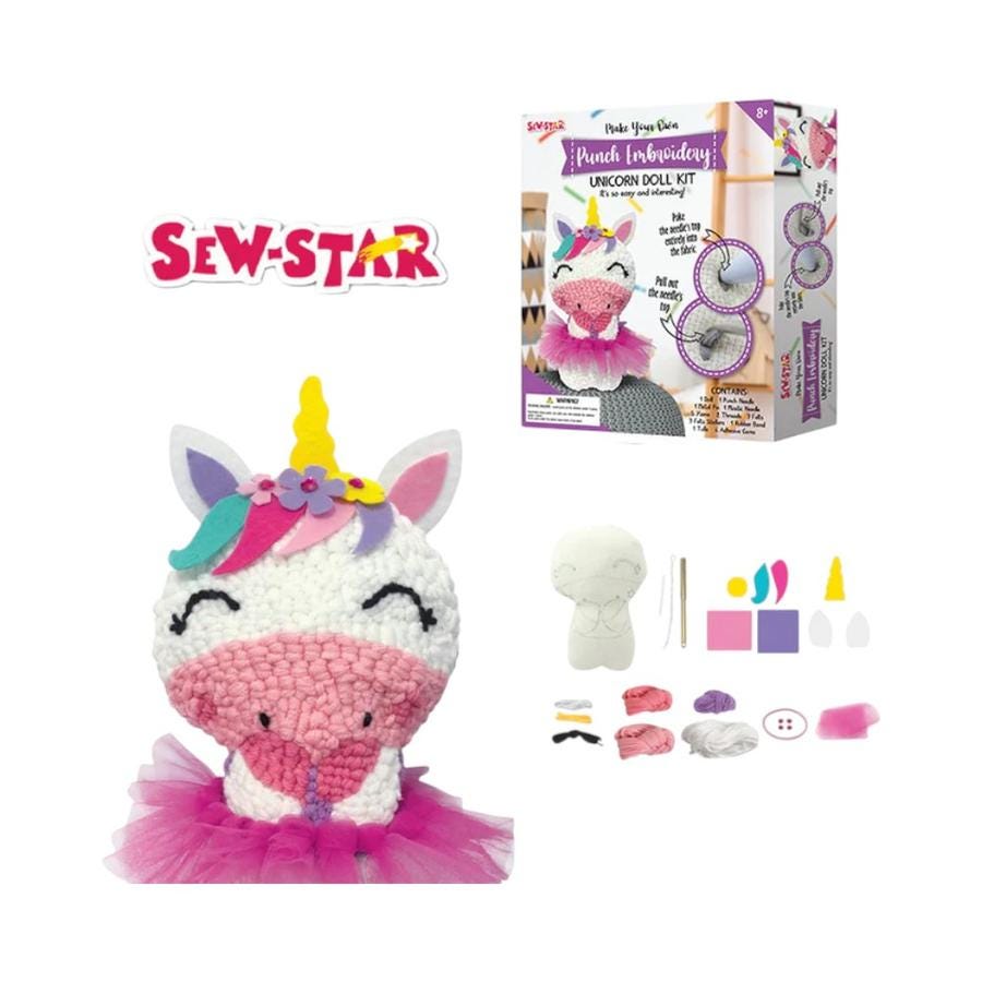 Set Mini Unicornio para Bordar Sew Star