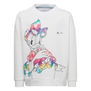 Poleron Disney Adidas Infantil Mujer Daisy Duck Blanco Xs