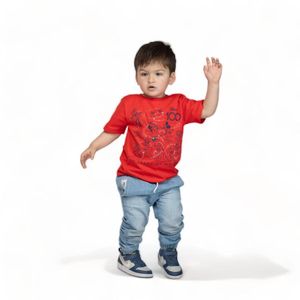 Polera Niño Disney 100 Años Mickey & Minnie RojoRojo 3