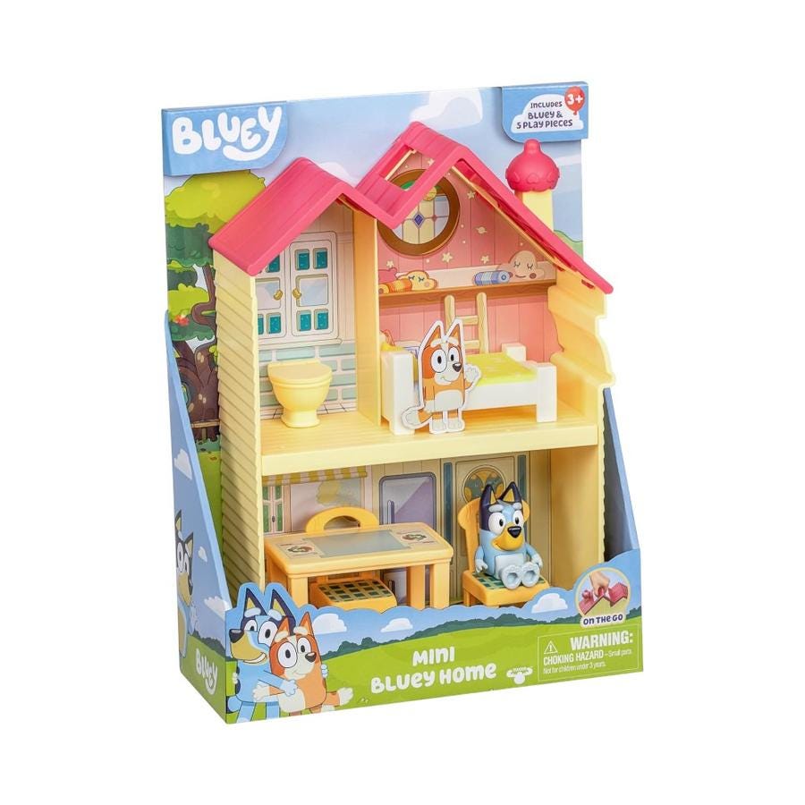Playset Casa de Bluey Portátil con 3 Habitaciones