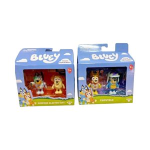 Pack de 2 Figuras de Bluey  S12 con Accesorios Temáticos
