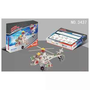 Helicoptero Juguete Metal Armable 361 Piezas