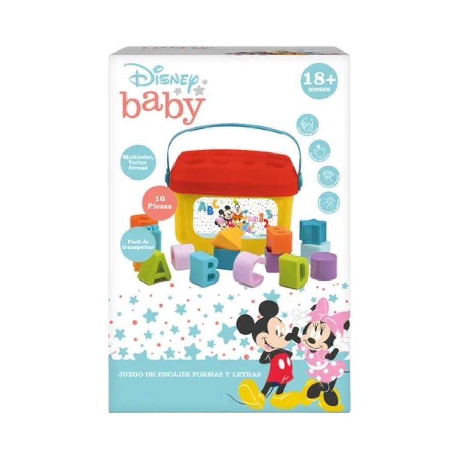 Juego De Encajes Formas Y Letras 16 Bloques Disney Baby