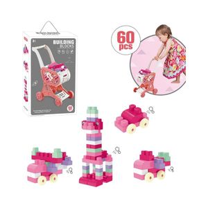 Carrito de Supermercado con Bloques 60 Pzas EVERGROUP