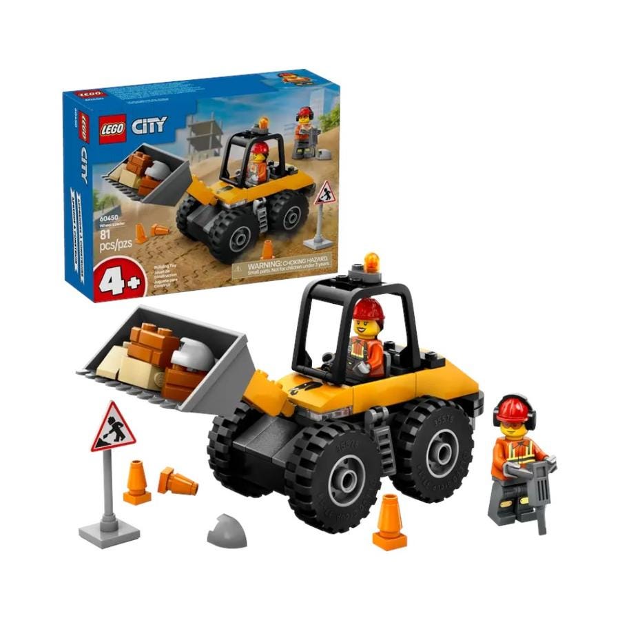 Set de Construcción Lego City Cargadora con Ruedas Amarilla