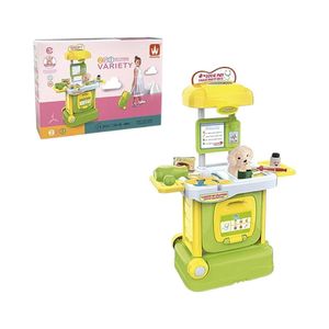 Juego Maleta Mesa Veterinaria 2 En 1 Con 24 Piezas