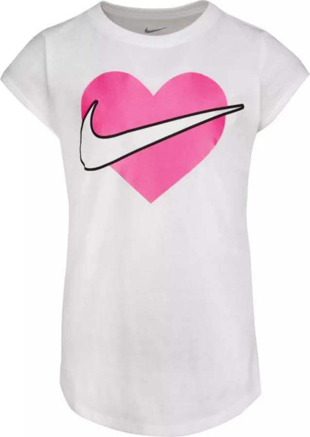 Polera Infantil Nike Core Heart Blanco