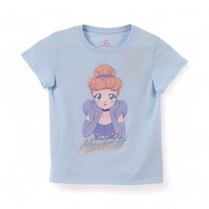Polera Niñas TBC Princesas Disney Cenicienta Celeste