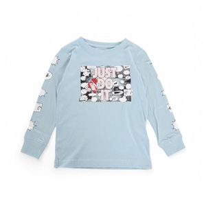 Polera Niñas Nike Just Do It Manga Larga Celeste