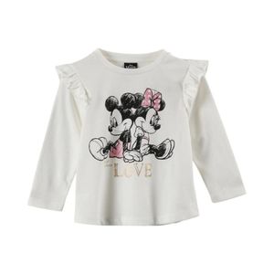 Polera Manga Larga Infantil Minnie The Love Beige