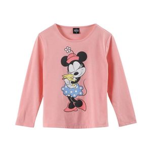 Polera Manga Larga Niña Minnie Bunny Rosado